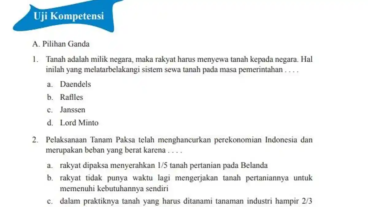 Kunci Jawaban IPS Kelas 8 Halaman 272 273 274 Semester 2: Uji Kompetensi Pilihan Ganda dan Essay