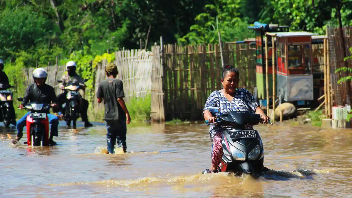 Pemukiman Warga di Bantaran Kali Winongo Terendam Air