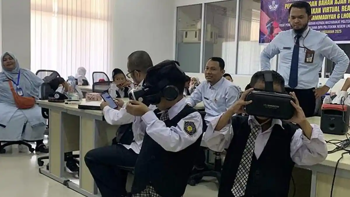 Uji Coba Matematika 'Virtual Reality' di Lhokseumawe, Murid SD Bisa Jawab Soal Lebih Cepat