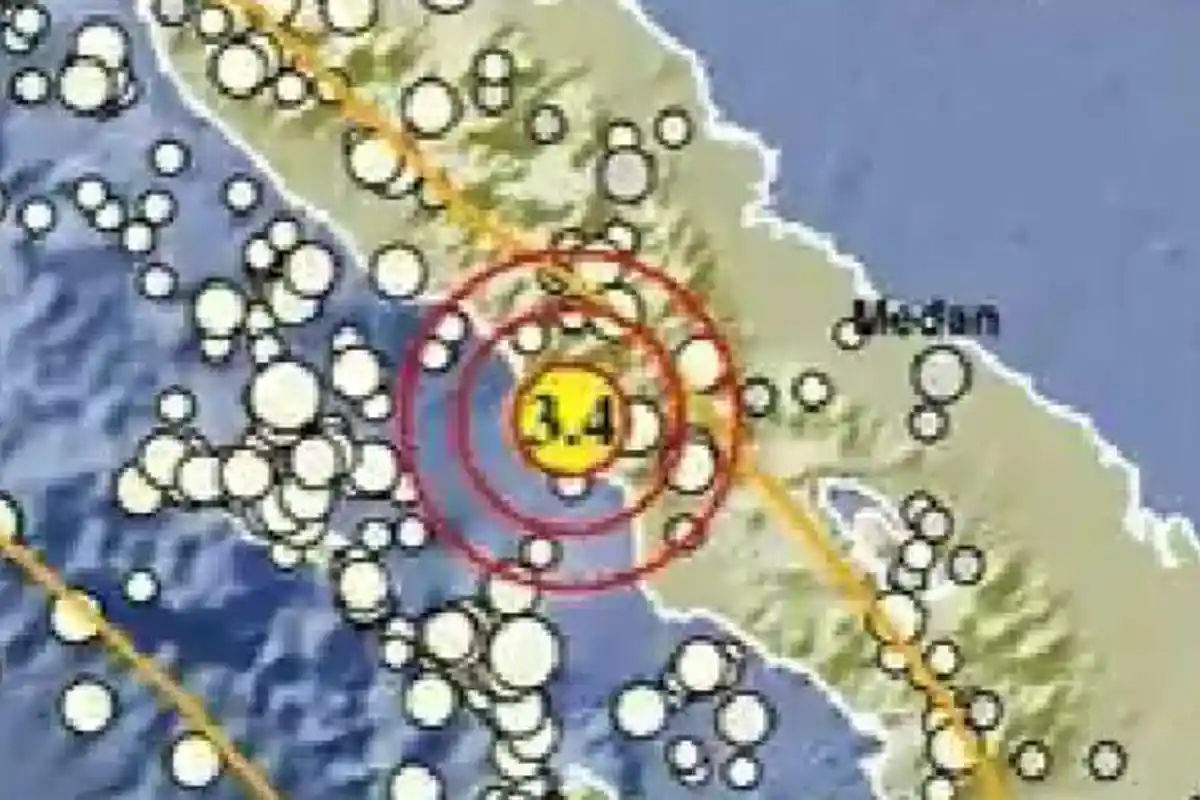 Baru Saja Gempa Magnitudo 3.4, Pusat Gempa 2 Menit Lalu di Aceh Selatan, Info BMKG