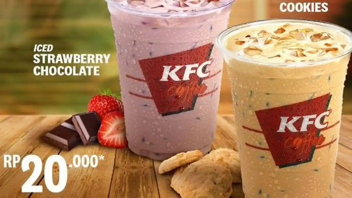 Promo KFC Hari Ini 23 Desember 2022, Es Strawberry Chocolate Rp20 Ribu