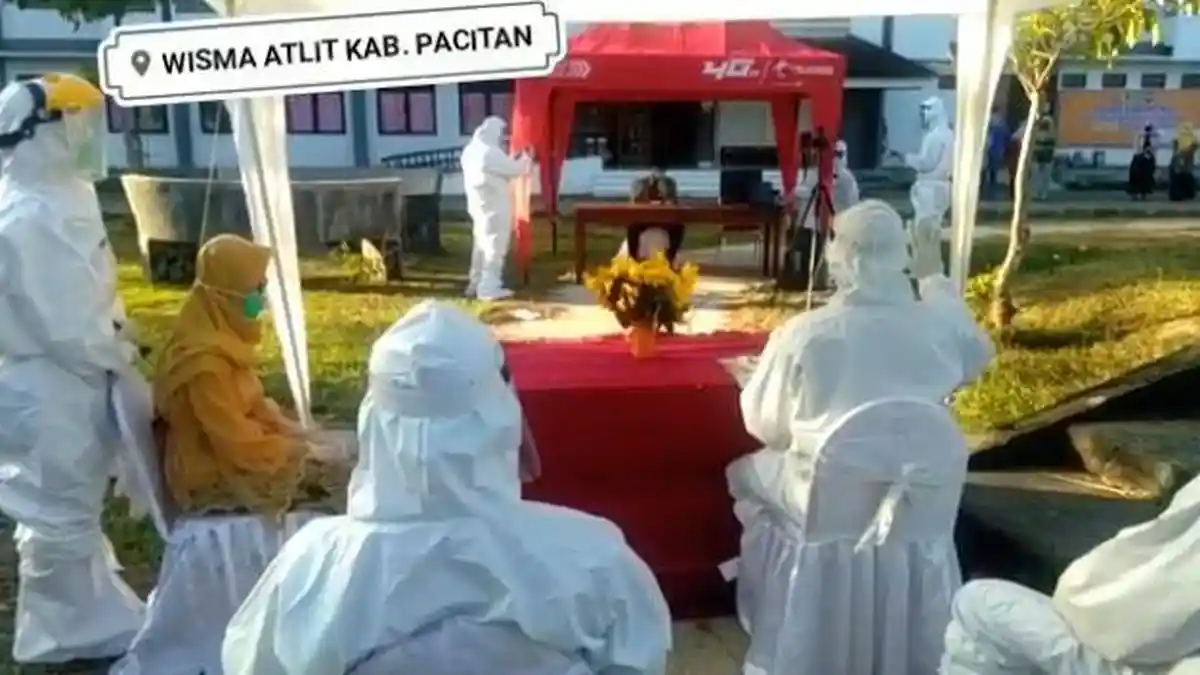 VIRAL Akad Nikah di Wisma Atlet Pacitan, Mempelai Pria Positif Corona pada H-3 Pernikahan