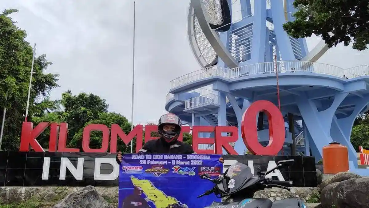 Bro Kinoy Sukses Tunggangi Aerox Menuju Nol Kilometer Sabang