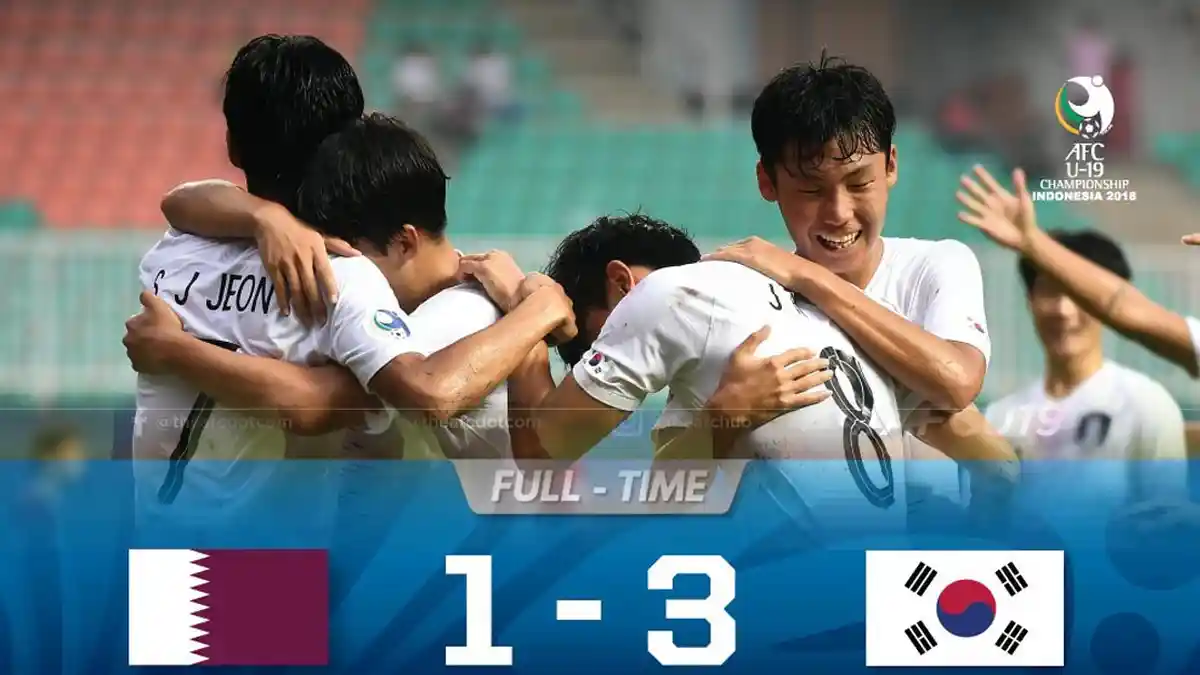 Hasil Akhir Semifinal AFC U19 2018 - Kalahkan Qatar 3-1, Korea Selatan ke Final Piala Asia U19 2018
