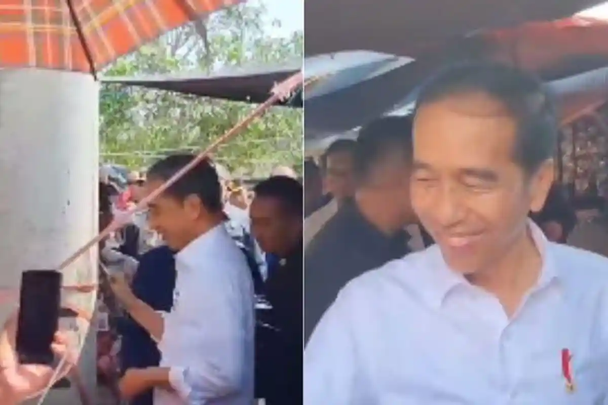 Viral Video Jokowi Bagikan Sembako dan Kaos pada Pedagang di Pasar Waru Penajam Paser Utara