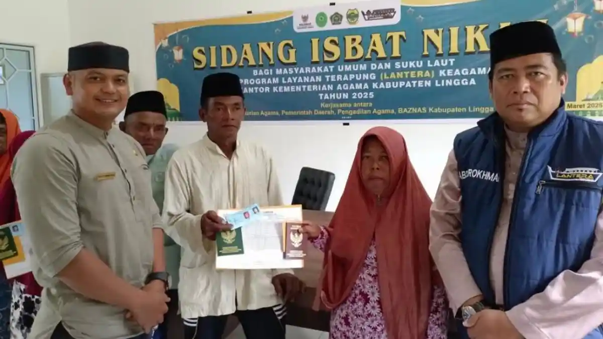 Pernikahan 12 Pasangan Ini Akhirnya Tercatat Sah Setelah Isbat Nikah di Pengadilan Agama Lingga