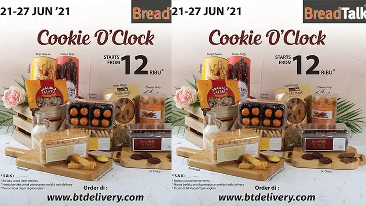 Promo BreadTalk TERBARU 21-27 Juni 2021, Cookies Rp 12 Ribuan, Nastar, Kastengel, Choco Strip