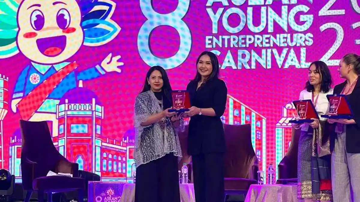 Meryl Saragih Bicara Kepemimpinan Perempuan di AYEC 2023, Ini yang Dipaparkannya