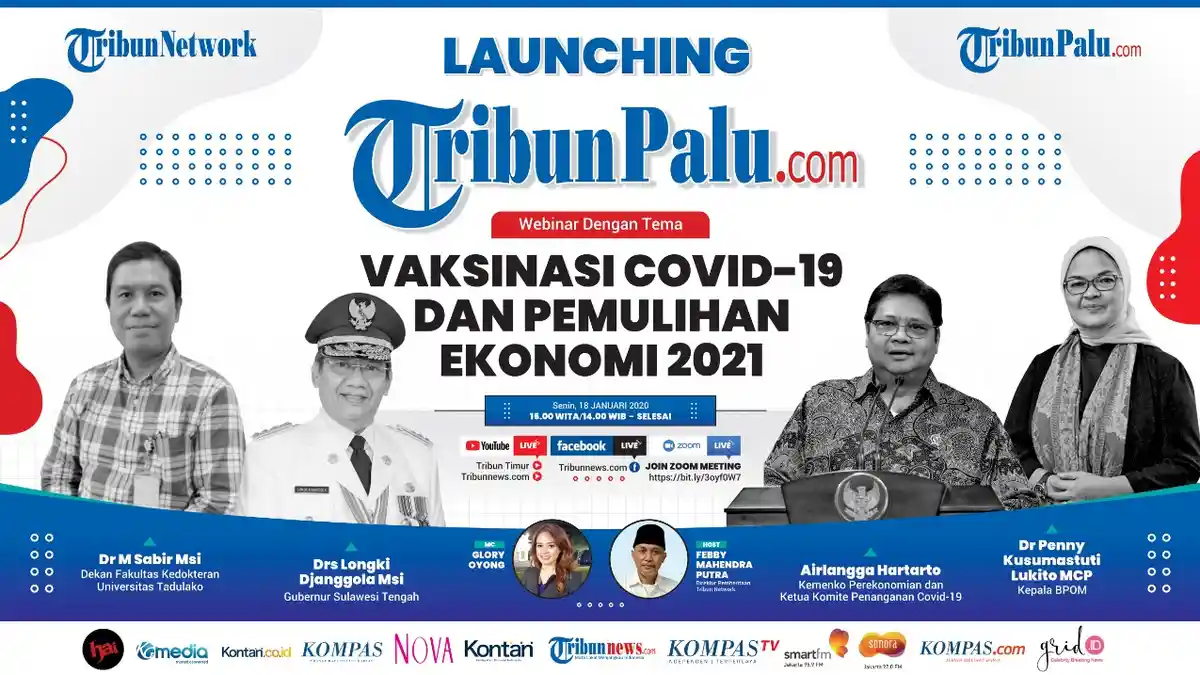 Launching TribunPalu.com: Hadirkan 4 Tokoh Kupas Isu Vaksinasi Covid-19 dan Pemulihan Ekonomi