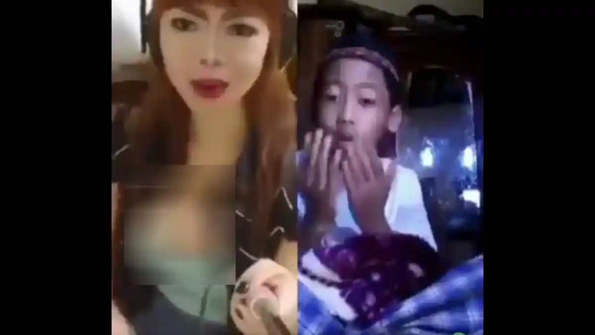 Smule, Anak Kecil VS Wanita Seksi, Reaksi Kagetnya hingga Terguling Bikin Ngakak