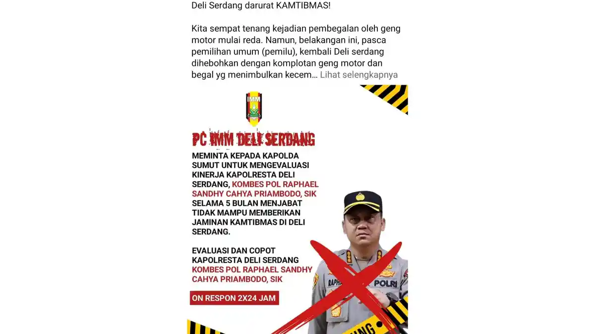 Kinerja Kapolresta Deli Serdang Mulai Disorot, Fotonya Sampai Dipajang di Media Sosial