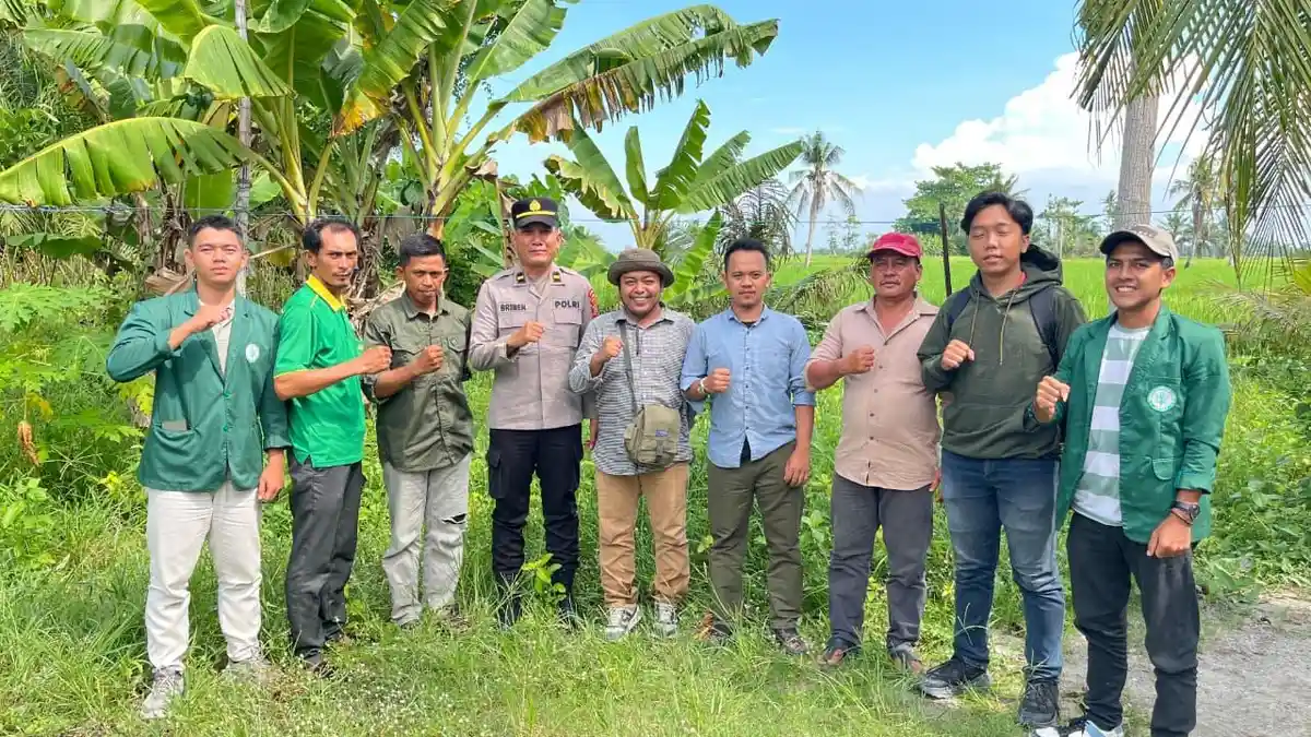 Polri Dukung Mahasiswa Polbangtan Medan Dampingi Petani di Program Brigade Pangan Sergai