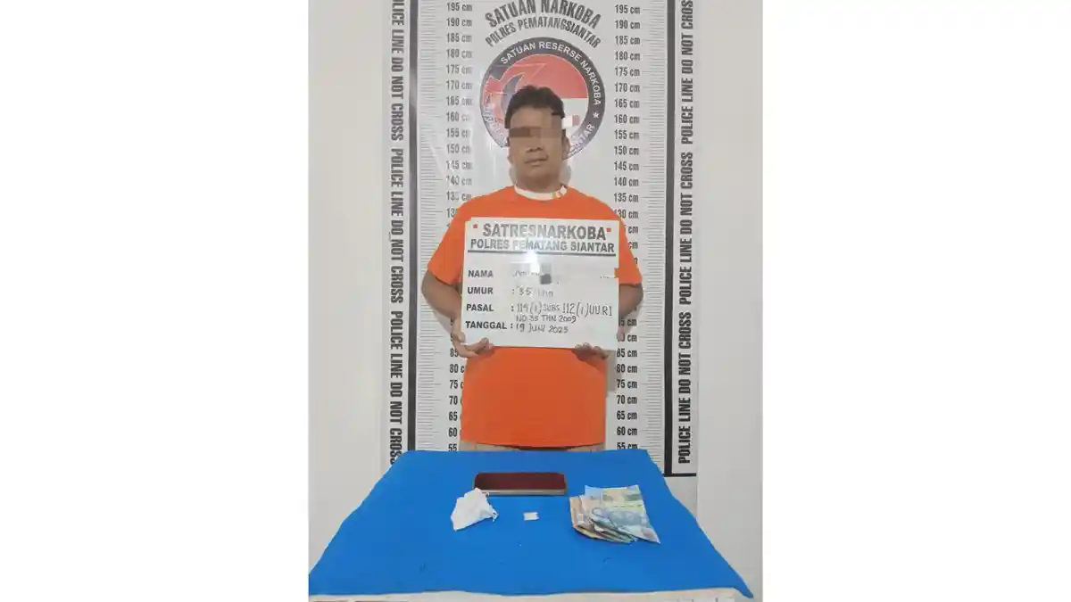 Sat Resnarkoba Pematangsiantar Tangkap Pengedar Sabu di Gang Nenggala