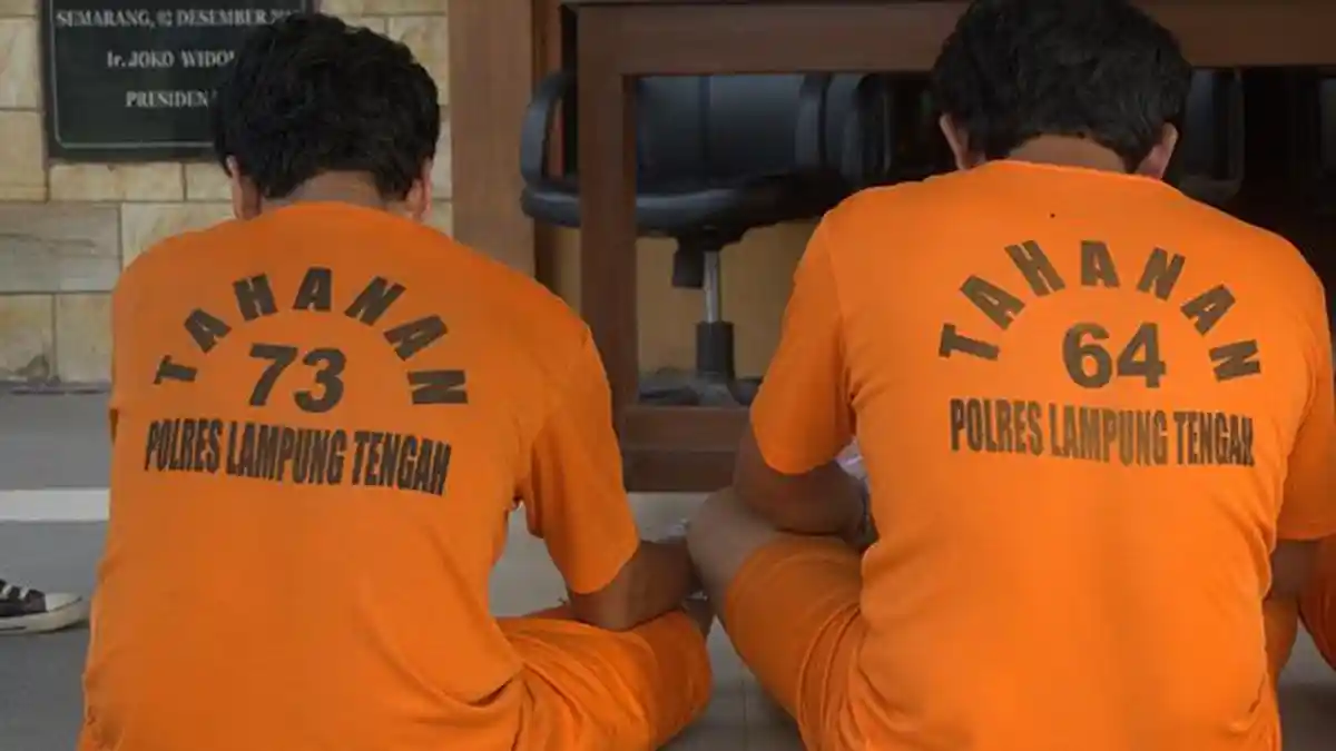 Gasak Motor Anggota TNI, Dua Pria Asal Lampung Tengah Dibekuk