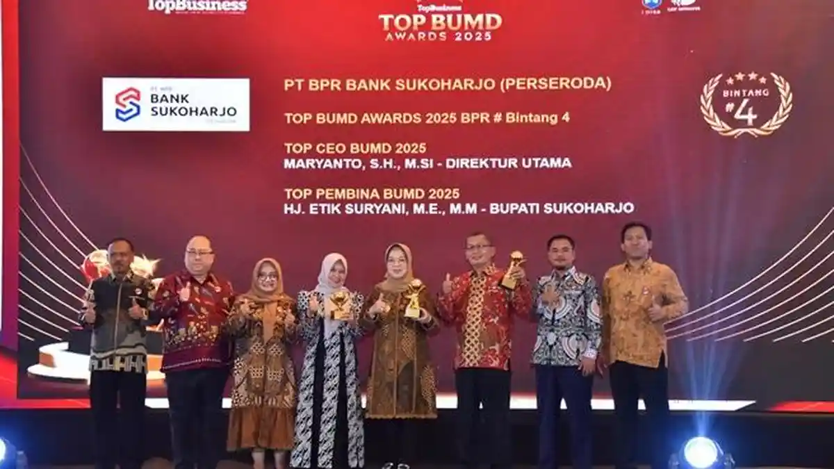 Top! Pemkab Sukoharjo Borong Tiga Penghargaan di Ajang TOP BUMD Awards 2025