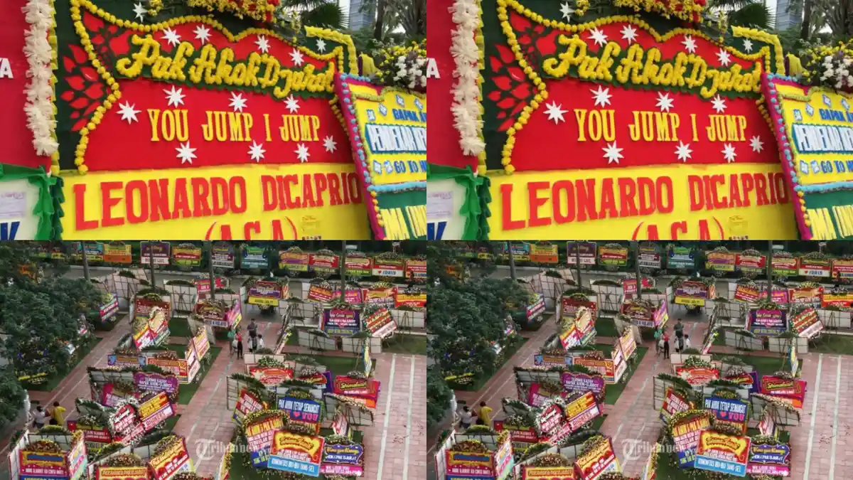 Baru Dipasang 30 Menit, Ucapan Papan Bunga Ahok-Djarot yang Satu Ini Langsung Dirusak