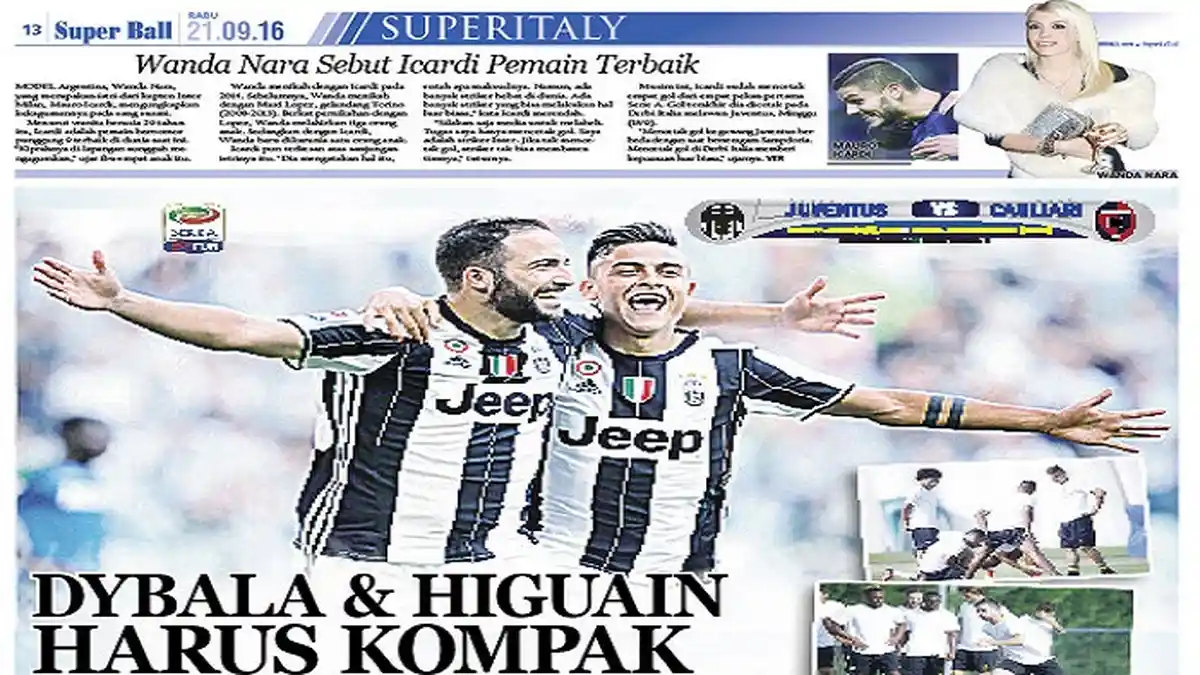 Massimiliano Allegri Ingin Paulo Dybala dan Gonzalo Higuain Kompak di Lapangan