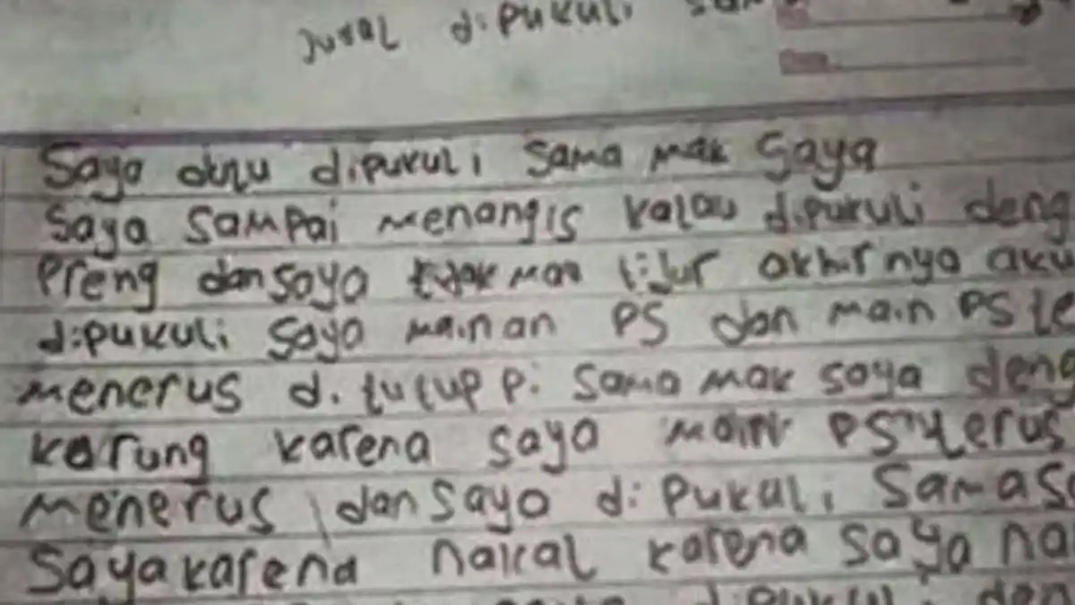 Kelihatannya Lucu, Tapi Isi Tulisan Mengarang dari Anak SD ini Bikin Netizen Sedih