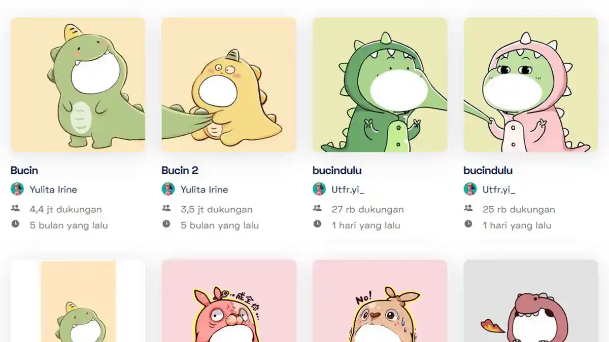 Link Twibbon Bucin Dino Hijau dan Dino Kuning Viral di TikTok, Ini Cara Pasang Foto Bareng Pacar