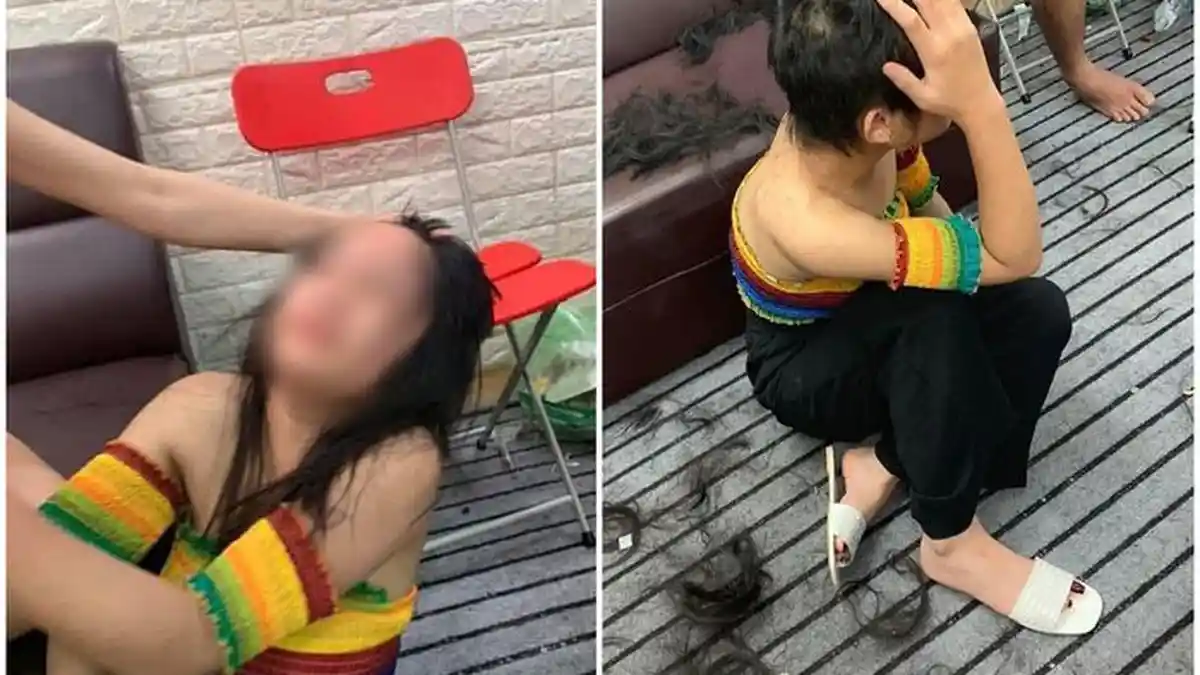 Istri Sah Labrak dan Cukur Rambut Pelakor, Lihat Langsung Suaminya Berzina di Sofa Salon