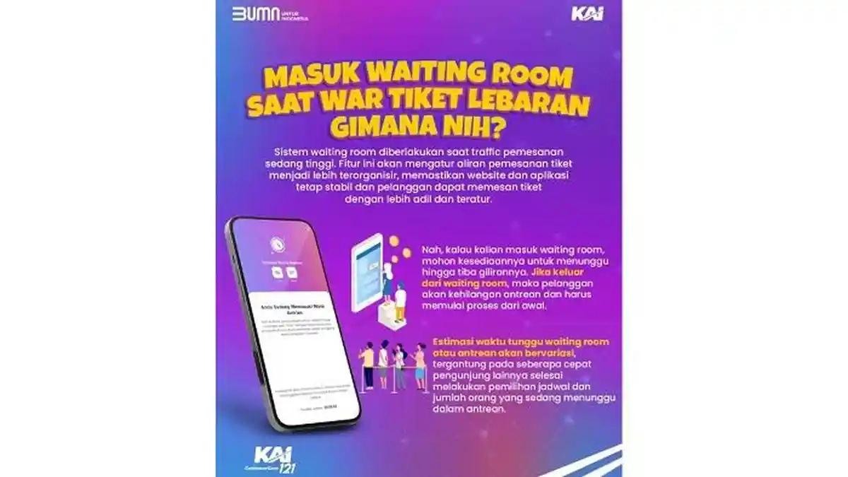 Mengenal Sistem Waiting Room saat Beli Tiket Kereta Api Periode Lebaran 2024
