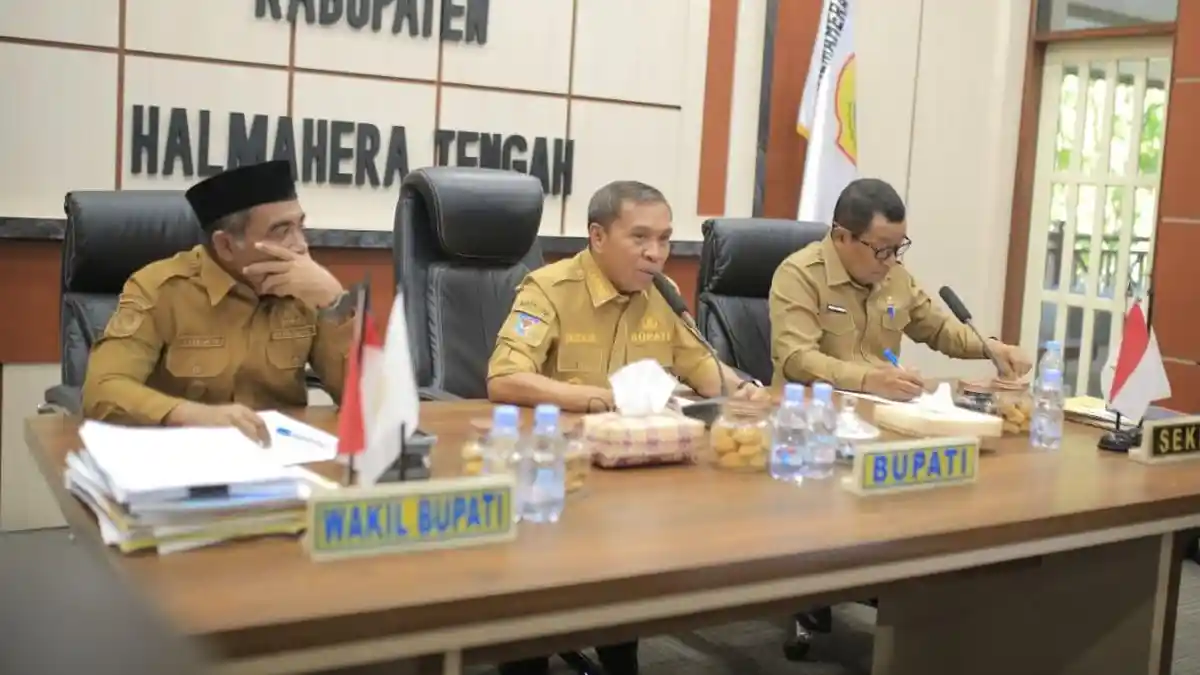 Rapat dengan Seluruh Pimpinan OPD, Bupati Halmahera Tengah Sentil Rencana Asesmen Eselon II dan III
