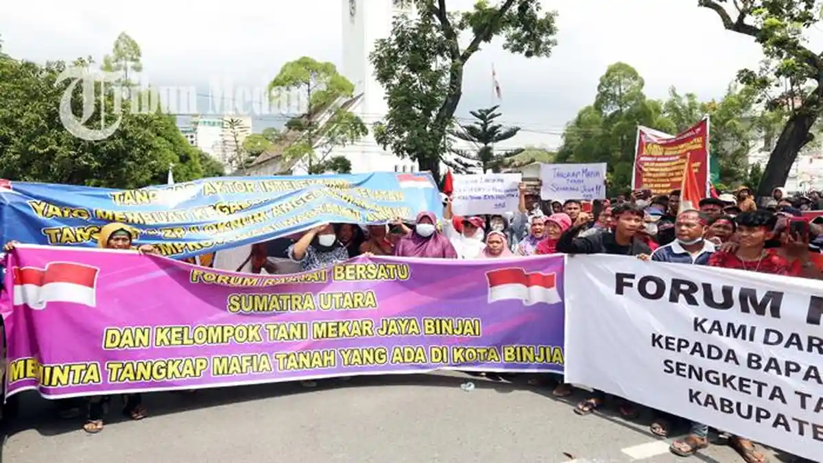 Berita Foto: Gubernur Edy Empat Tahun Menjabat, Dinilai Tak Mampu Selesaikan Masalah Tanah di Sumut - 2692022_UNJUK-RASA-PETANI_ABDAN-SYAKURO-1.jpg