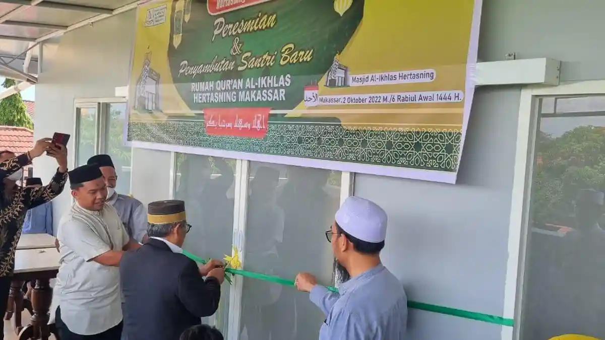 Rumah Quran Al Ikhlas Hertasning Diresmikan, Biaya Mondok Gratis!