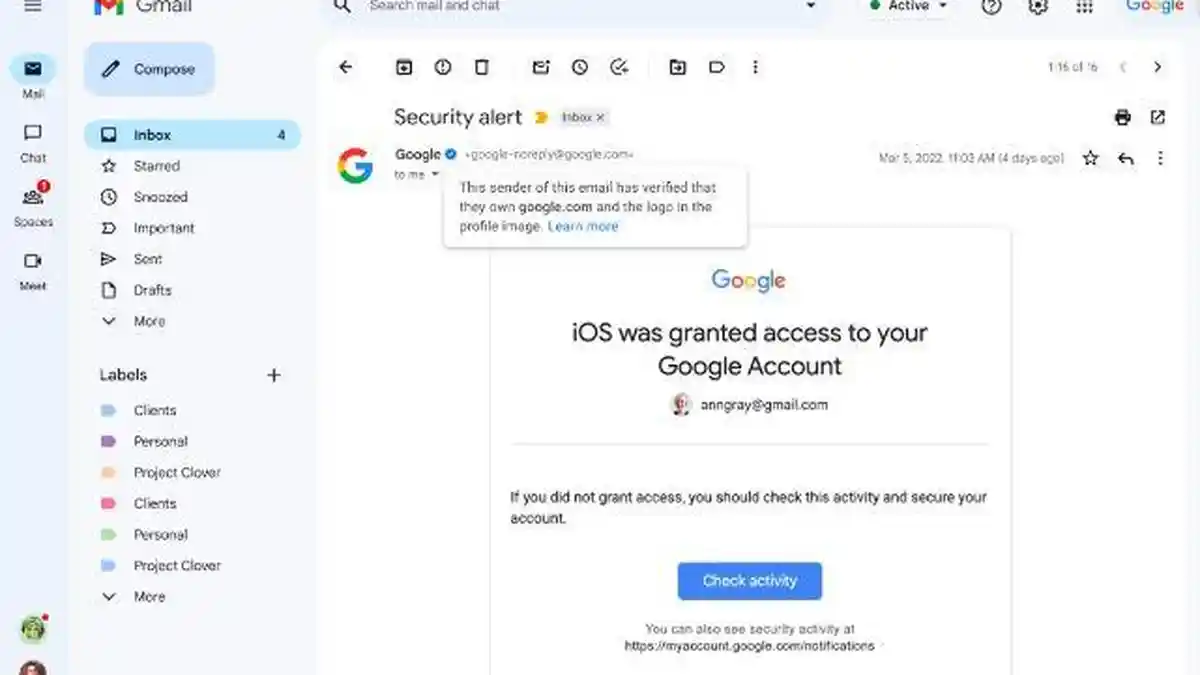 Gmail Luncurkan Fitur Centang Biru Mirip Twitter, Bisa Tandai Akun Scam