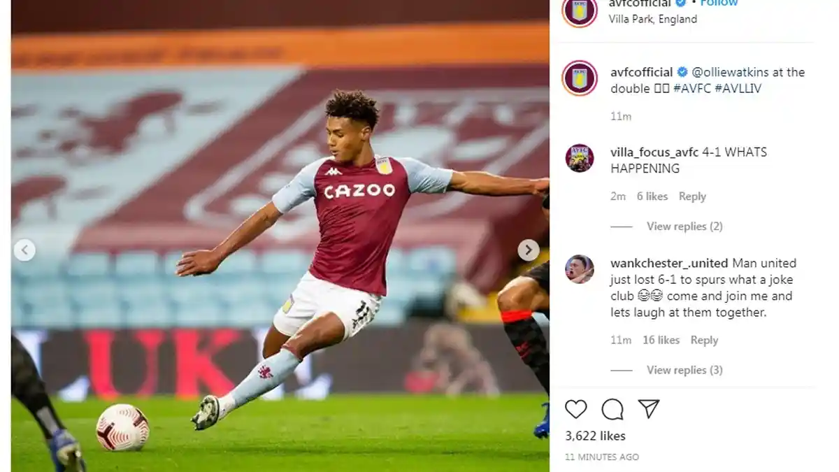 Hasil Babak Pertama Aston Villa vs Liverpool 4-1, Kiper Adrian Blunder, Ollie Watkins Hatrik