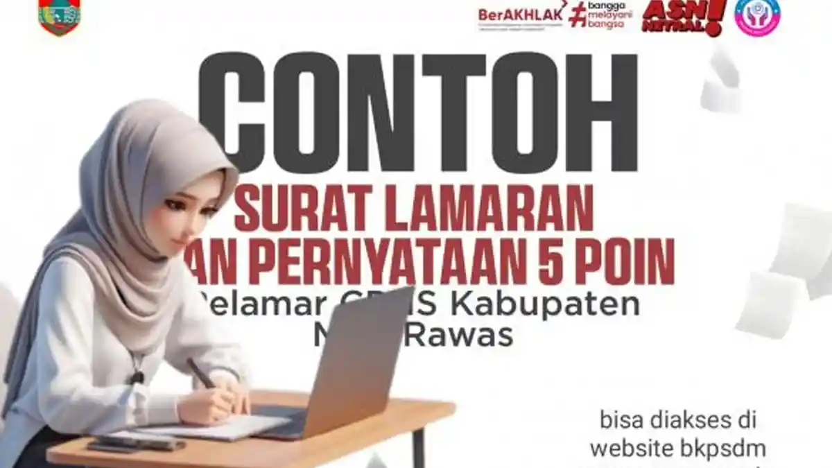 Contoh Surat Lamaran, Surat Pernyataan 5 Poin dan Surat Pernyataan Bersedia Mengabdi untuk CPNS 2024