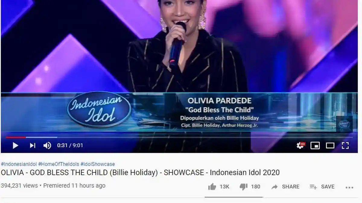 FAKTA Olivia Pardede, Peserta Indonesian Idol yang Banjir Pujian saat Showcase 'Kelas Internasional'