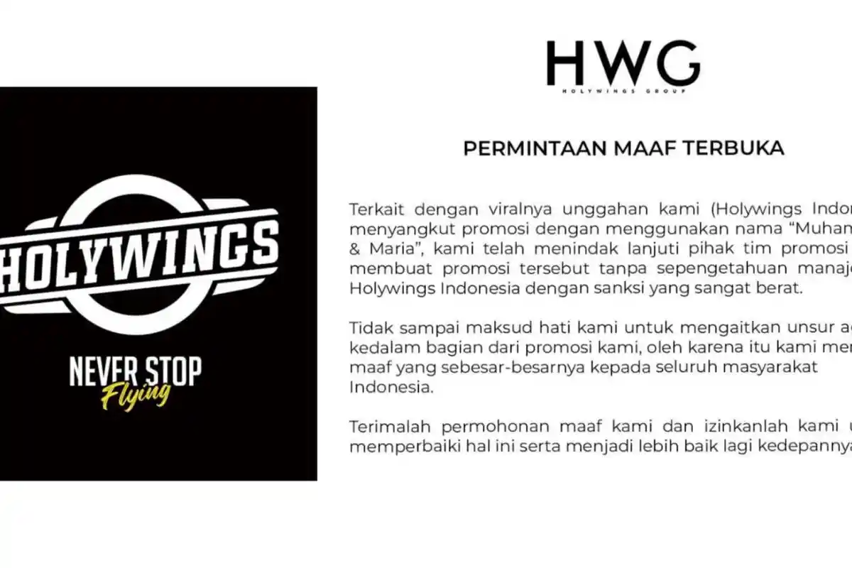 Buntut Promo Miras Gratis Untuk Pengunjung Bernama Muhammad dan Maria, Holywings Dikecam GP Ansor