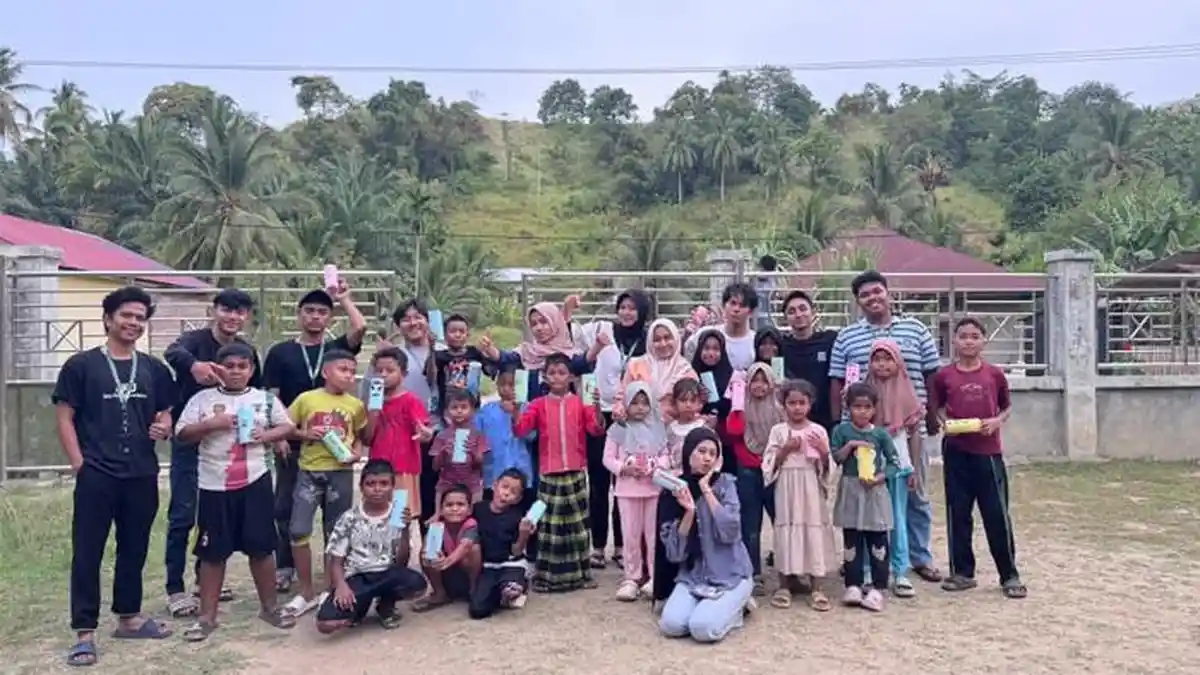 Mahasiswa Unimal Ajak Anak Gampong Gemar Menabung Sejak Dini