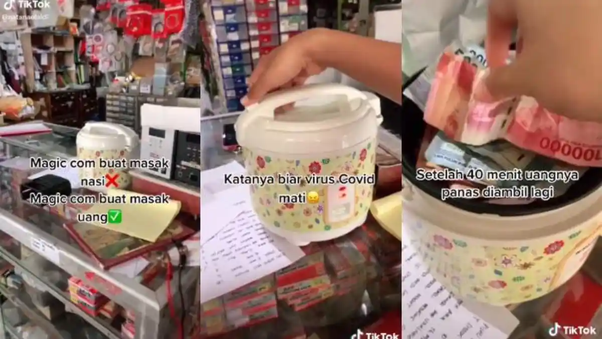VIRAL Video Uang Dipanaskan di Rice Cooker Diduga agar Virus Corona Mati, Pengunggah: Tujuan Steril
