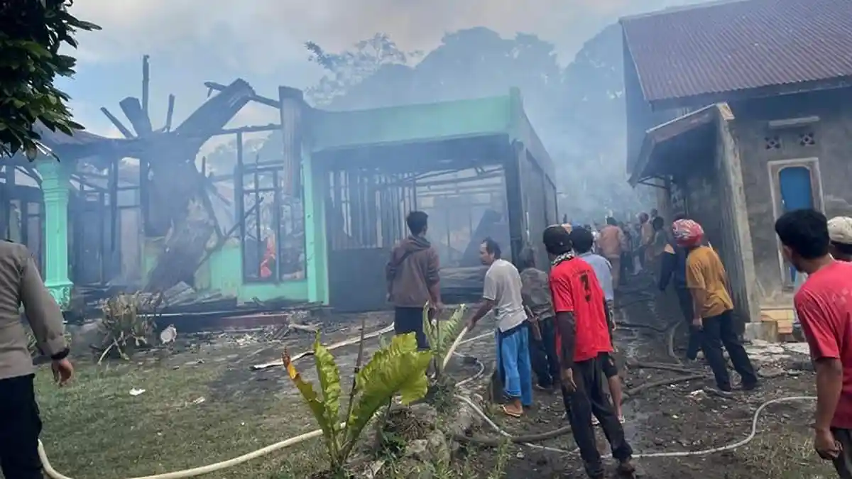 Titik Api Kebakaran Rumah di Seranggas Lampung Barat Berasal dari Kontrakan