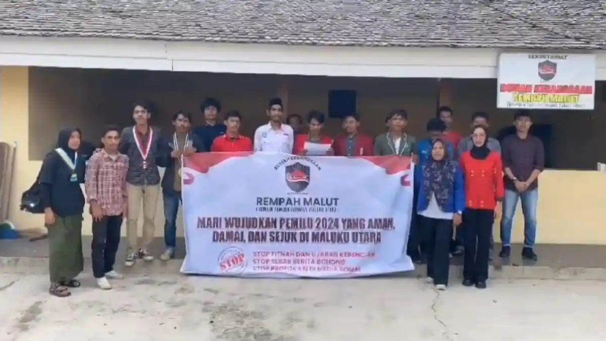 OKP Cipayung, BEM Unkhair Ternate Bersama Polda Maluku Utara Deklarasi Pemilu Damai