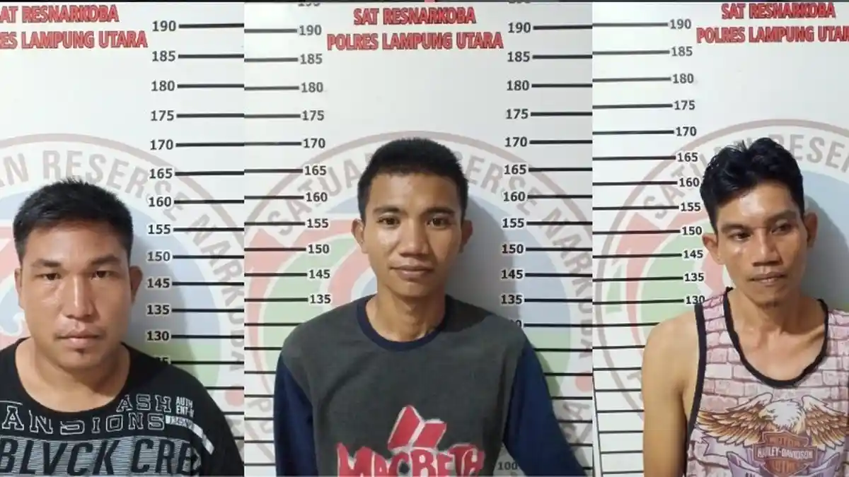 3 Pengedar Sabu asal Lampung Utara Diringkus Polisi