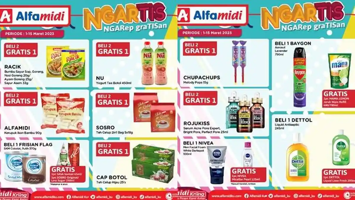 Promo Alfamidi Hari ini Senin 6 Maret 2023, Beli 1 Semprotan Obat Nyamuk Gratis Sabun Cuci Piring