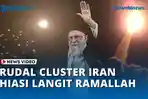 VIDEO - Langit Ramallah Membara: Rudal Cluster Terekam, Iran–Israel Saling Gempur Tanpa Henti