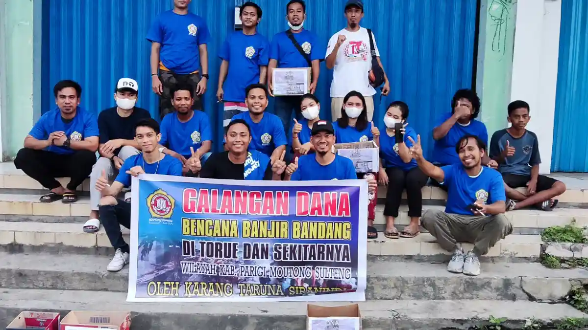 Karang Taruna Siranindi Palu Galang Dana untuk Korban Banjir Torue Parimo