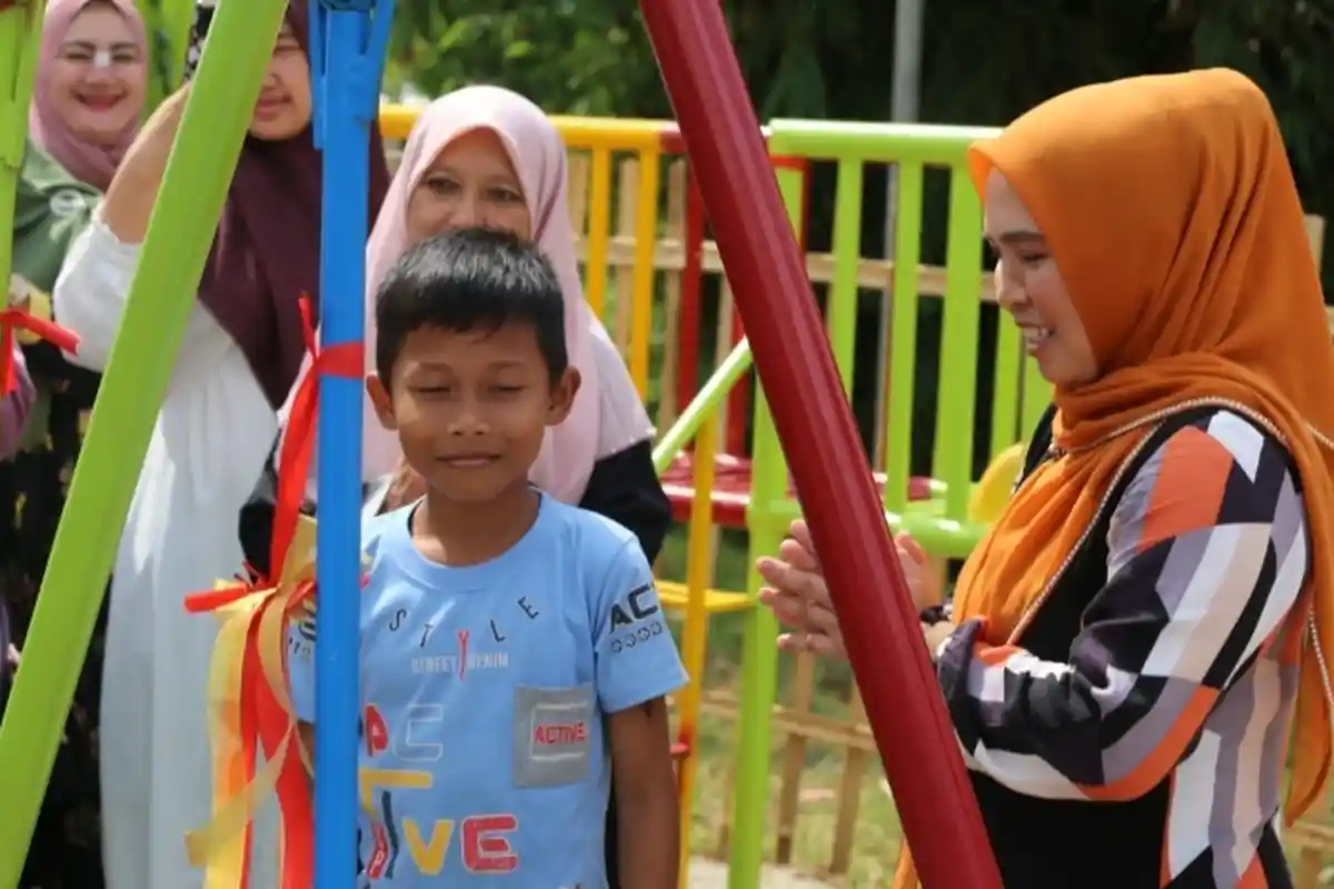 Parnitia Resmikan Ruang Bermain Ramah Anak di Air Hitam Lampung Barat