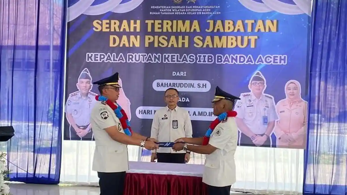 Rutan Kelas IIB Banda Aceh Gelar Sertijab, Hari Kurniawan Jabat Karutan