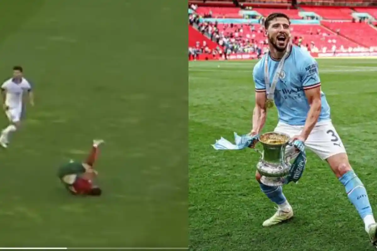 Video Ruben Dias sampai Koprol Disenggol Dzeko saat Portugal Vs Bosnia: Bek Man City Masih Mabuk Ya?