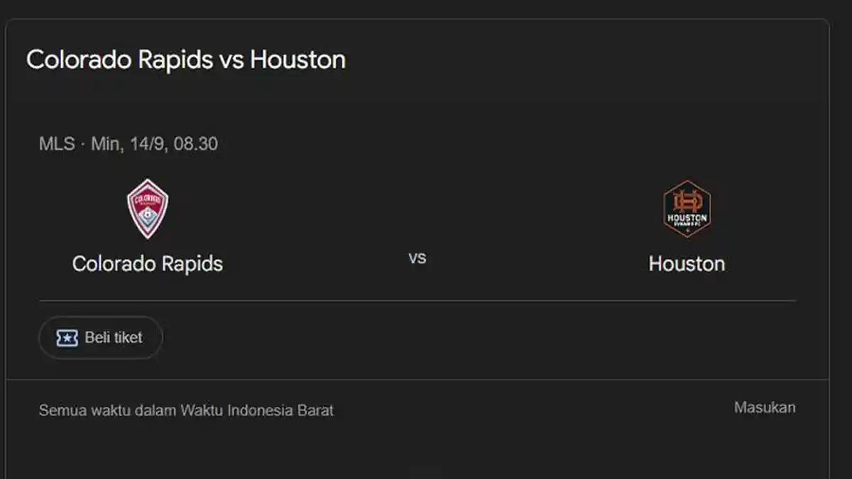 Prediksi Skor Colorado Rapids vs Houston Dynamo MLS Minggu 14 September 2025 Jam 08.30, Link Live