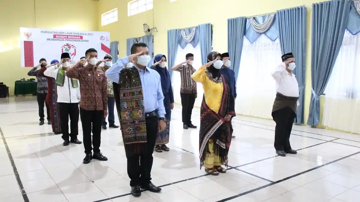 Lapas Padangsidimpuan Kanwil Kemenkumham Sumut Ikuti Upacara Peringatan Hari Lahir Pancasila