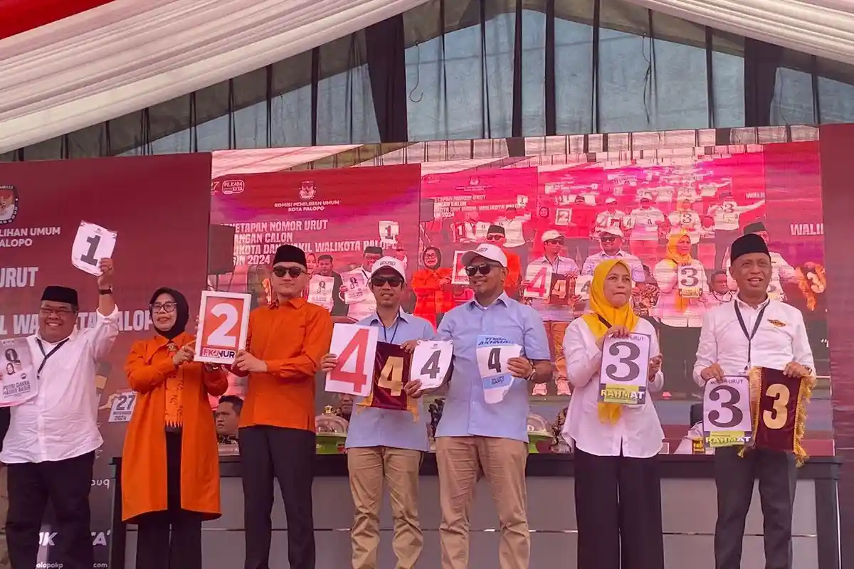 Nomor Urut Pilwali Palopo: Putri Dakka-Haidir Basir 1, FKJ-Nur 2, RMB-ATK 3 dan Trisal Tahir-Ome 4