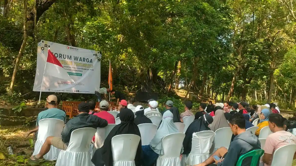 Sosialisasi Pengawasan Pilkada 2024 Digelar di Cagar Alam Pangandaran, Ditemani Monyet Gelantungan
