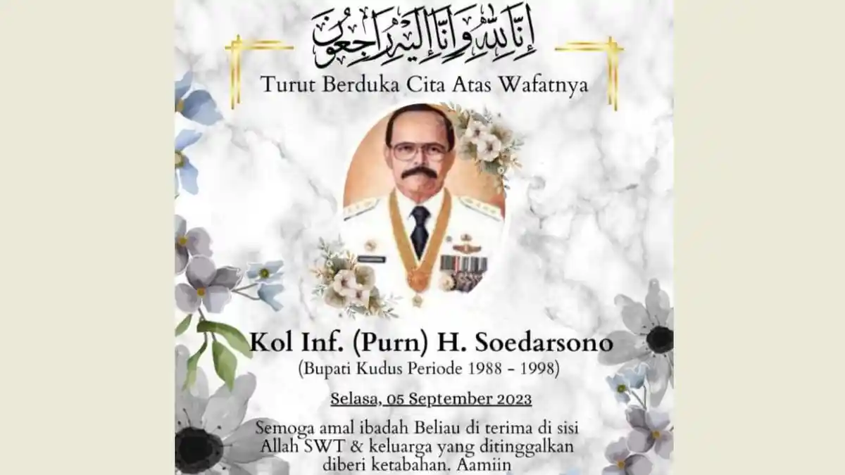 BREAKING NEWS: Bupati Kudus Periode 1988-1998 Soedarsono Wafat