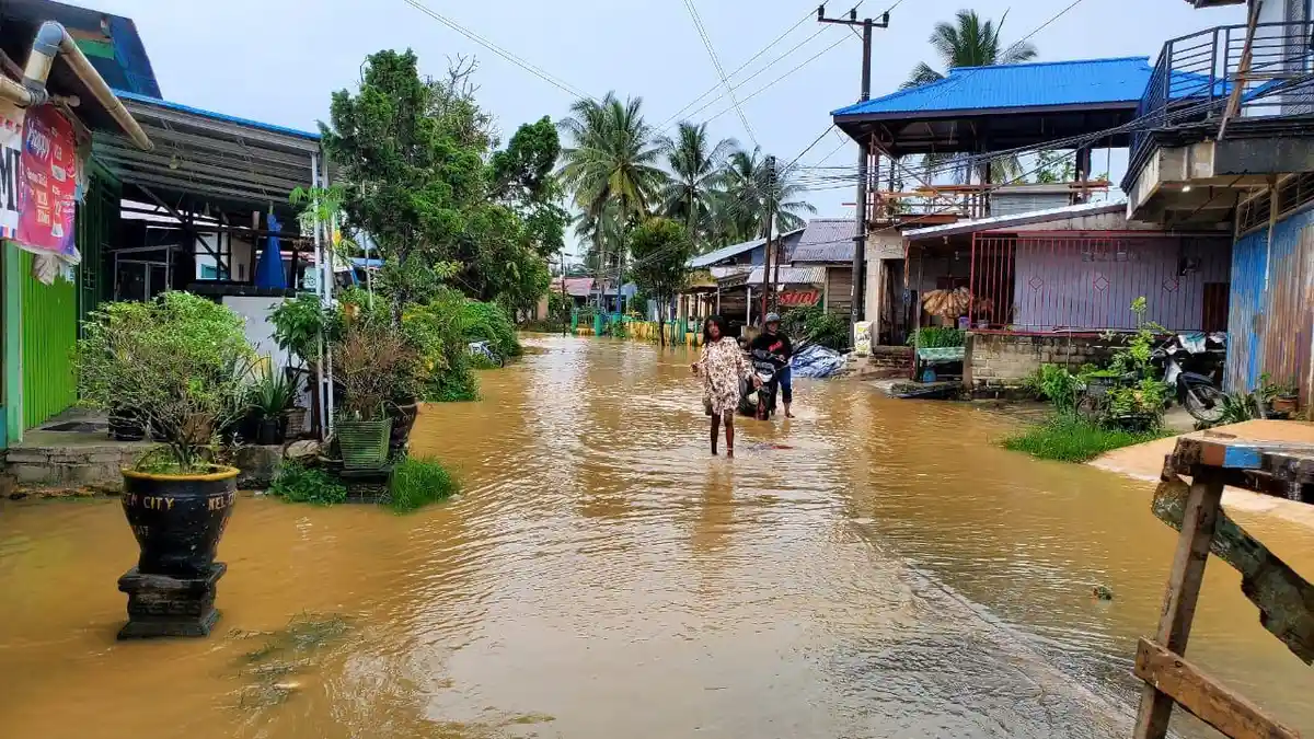 Bontang Banjir Lagi, Warga di Guntung Mulai Tutup Akses Jalan